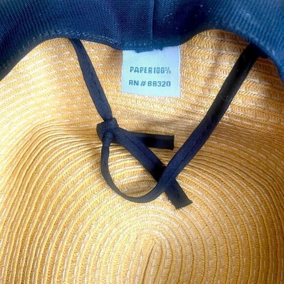 EMBROIDERED "JUST MARRIED" WIDE
BRIM STRAW SUN HAT by C.C. - Picture 6 of 6